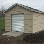 Burlington WI  Gable with lap siding and roll up door